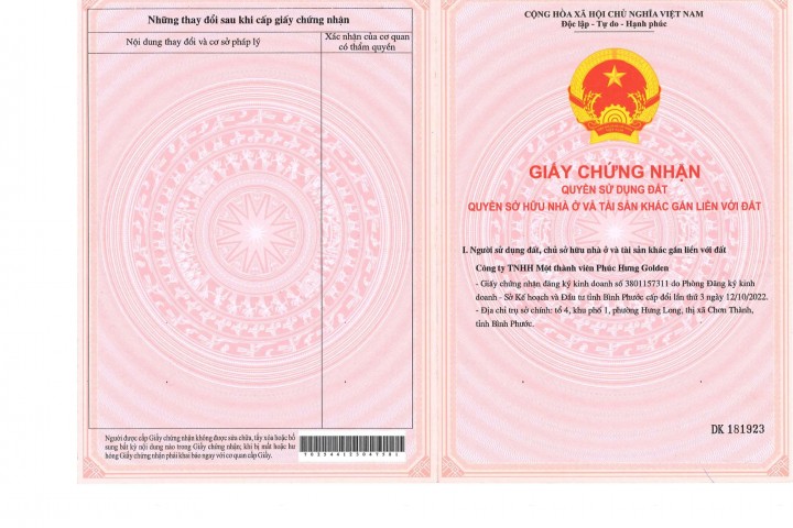 Giấy chứng nhận Quyền sử dụng đất, quyền sở hữu nhà ở và tài sản gắn liền với đất (Nhà ở xã hội)